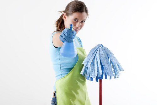 Tools and supplies used for deep cleaning a home